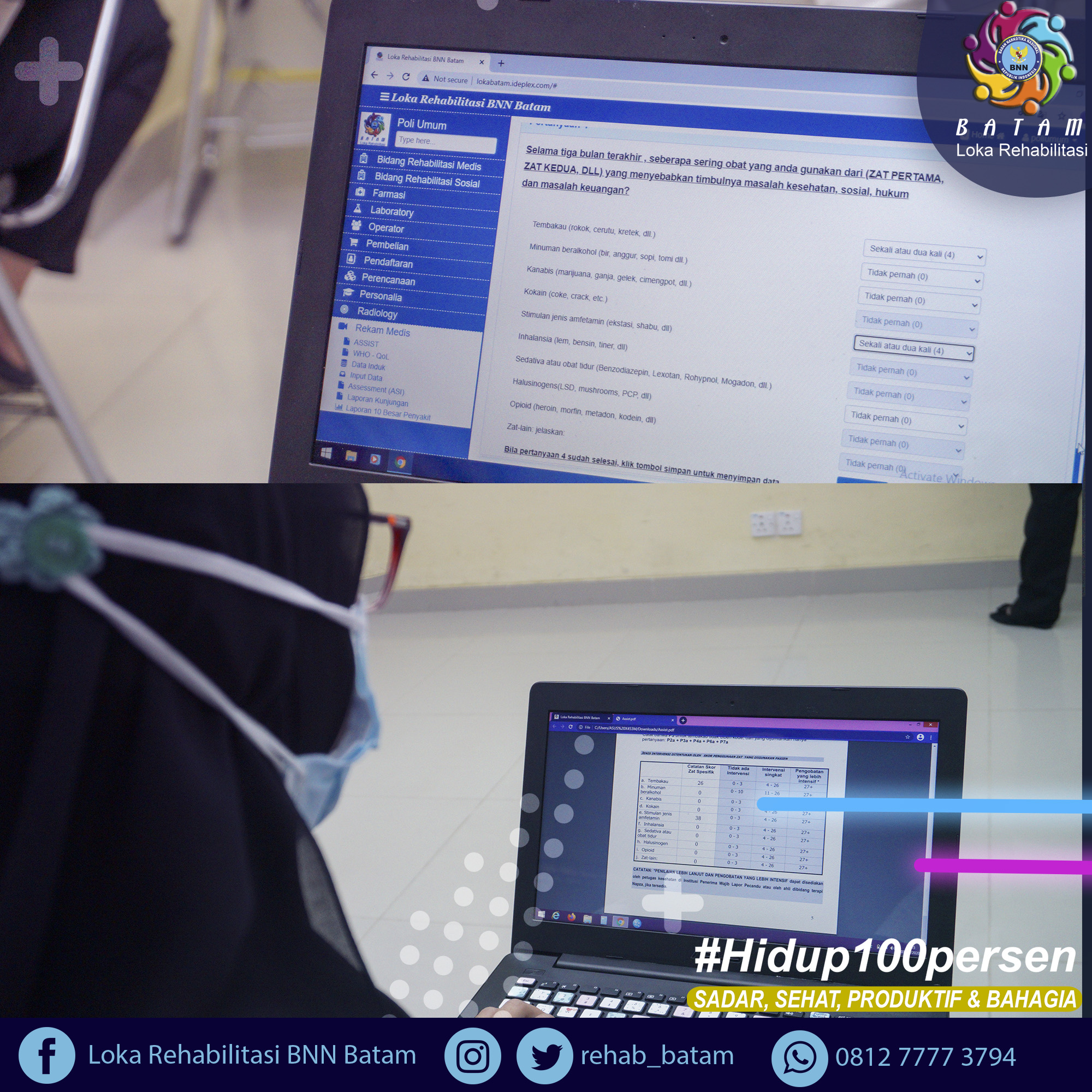 PELATIHAN SIM KLINIK LOKA REHAB BNN BATAM